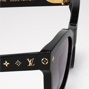 Louis Vuitton Black and Gold Sunglasses